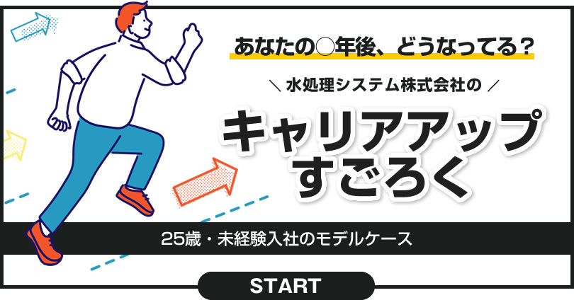 あなたの〇年後、どうなってる？水処理システム株式会社のキャリアアップすごろく　25歳・未経験入社のモデルケース